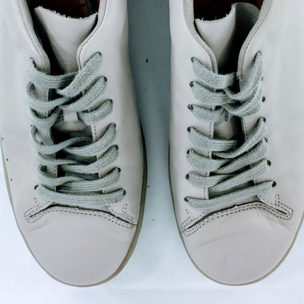 Clarks Nathan Lace Men Sneakers Gray Leather Active Air Venting Comfy Sz 7.5 - Picture 3 of 9